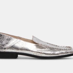 Dolce Vita Beny Metallic Silver Distressed Loafers